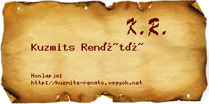 Kuzmits Renátó névjegykártya